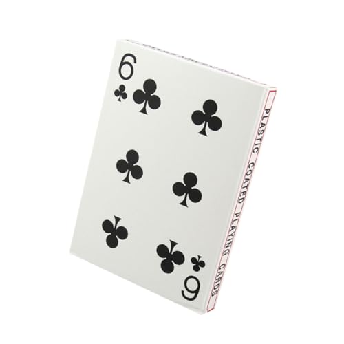 SAFIGLE 4 Pokerkarte aus Papier Heimspiel kreative Pokerkarten große Spielkarten Poker-Kartenspiel Kartenspielen Tally Spielkarten Kartenspiel Spielen Brettspiel-Poker klassisch Weiß von SAFIGLE
