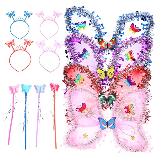 SAFIGLE 4 Sätze Performance-Bekleidung für schmetterlinge kostüm flügel Schmetterlinge Feenflügel Stirnband Schmetterlinge Flügelkinder Feenflügel für kleine Mädchen Plastik SAFIGLE 4 Sätze Performance-Bekleidung für schmetterlinge kostüm flügel Schmetterlinge Feenflügel Stirnband Schmetterlinge Flügelkinder Feenflügel für kleine Mädchen Plastik von SAFIGLE