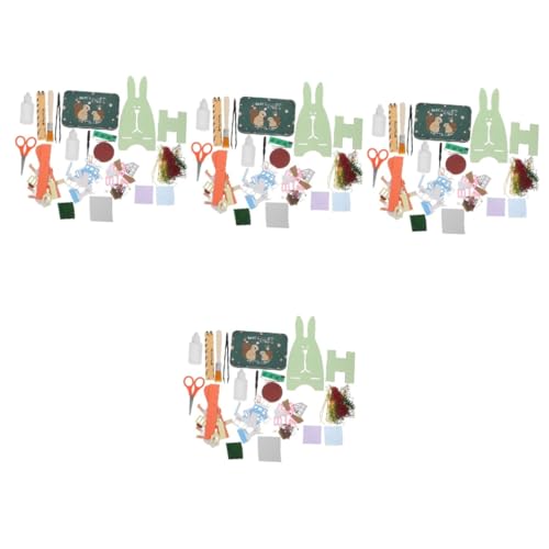 SAFIGLE 4 Sätze Traumstadt DIY House Miniature kreativset holzrätsel garnische Puppenhaus Spielzeuge DIY-Geschenk DIY-Montagespielzeug Handbuch Kasten Kunsthandwerk Modell Werkzeug Acryl von SAFIGLE