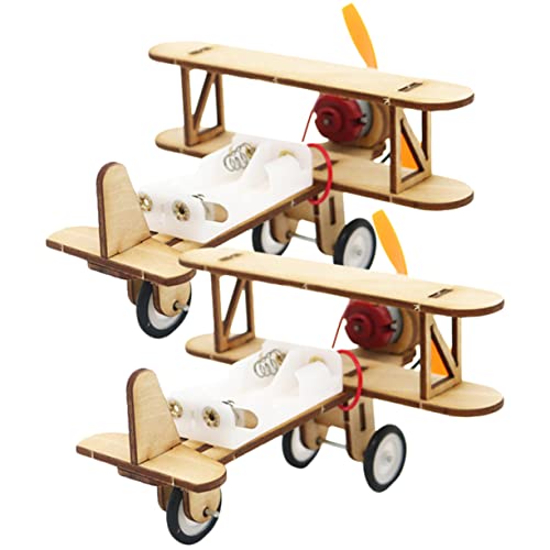 SAFIGLE 4 Lernspielzeug für Kinder 3D-Holzbausteine Holzspielzeug für Kinder bastelsets+für+Kinder Babyspielzeug DIY-Kits Flugzeugpuzzle aus Holz Flugzeugpuzzle zusammenbauen Junge von SAFIGLE