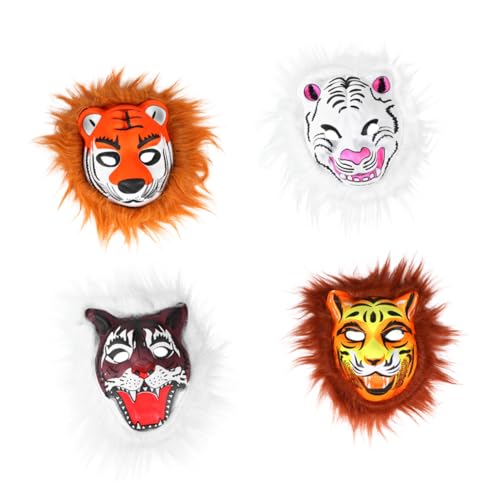 SAFIGLE 4 Stück Eva-Plüschtier-Maske Tiger-Maske Cosplay-Maske Erwachsene -Maske Kopfmaske Halloween-Kostüme Cosplay-Kostüm Halloween-Kostüm-Requisiten Kindermaske SAFIGLE 4 Stück Eva-Plüschtier-Maske Tiger-Maske Cosplay-Maske Erwachsene -Maske Kopfmaske Halloween-Kostüme Cosplay-Kostüm Halloween-Kostüm-Requisiten Kindermaske von SAFIGLE