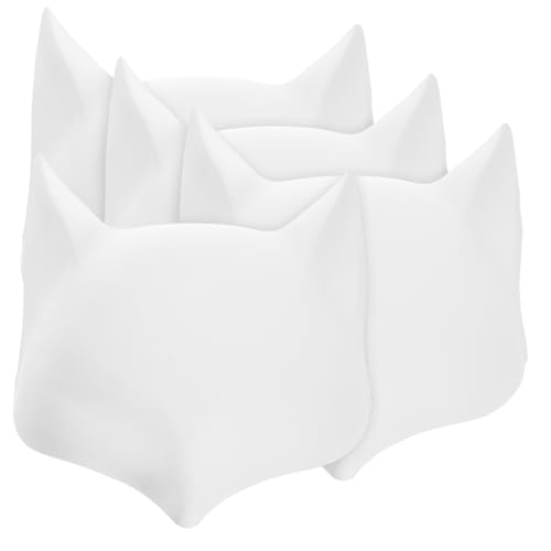 SAFIGLE 4 Stück Fuchs Masken DIY Gesichtsmaske für Halloween Theater und Kunstprojekte Blanko Masken Bemalen für Kreative Bastelideen von SAFIGLE