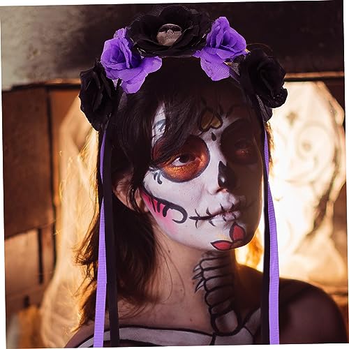 SAFIGLE 4 Stück Halloween Stirnband Haarschmuck mit Rosen Tag Toten Kopfschmuck für Damen Langlebiges Leichtes Partyaccessoire für Halloween und Day Of The Dead Fest SAFIGLE 4 Stück Halloween Stirnband Haarschmuck mit Rosen Tag Toten Kopfschmuck für Damen Langlebiges Leichtes Partyaccessoire für Halloween und Day Of The Dead Fest von SAFIGLE