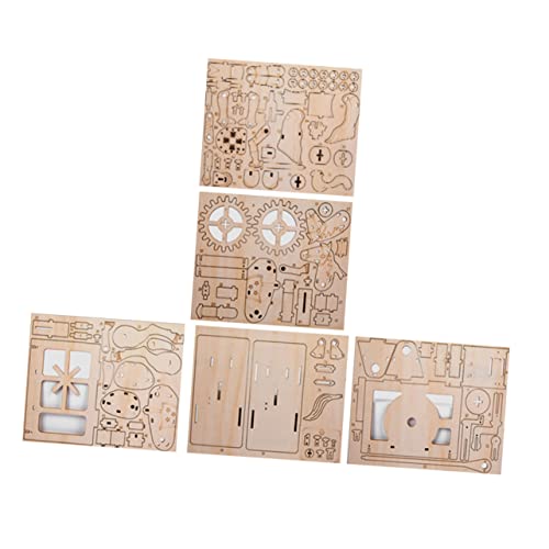 SAFIGLE 4 Stück Holzpuzzle Spielzeug stereoskopisch Tischdekoration Rätsel 3D-Puzzle zusammenbauen dekoratives Puzzle dreidimensional Kunsthandwerk Dekorationen Kind hölzern von SAFIGLE