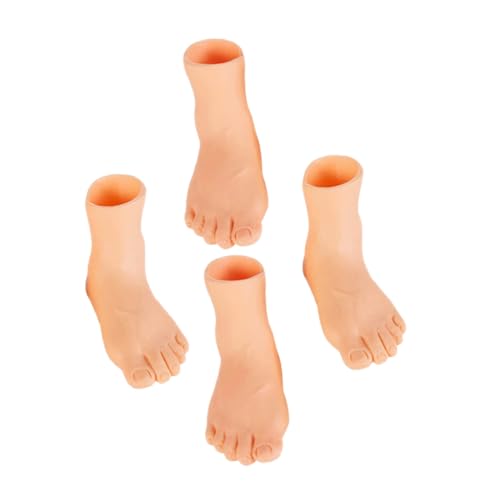 SAFIGLE 4 Stück Katze Streichelt Fingerpuppen Mini- Beige Plastik von SAFIGLE