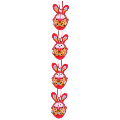 SAFIGLE 4 Stück Maskottchen-Puppe Ostern baumschmuck Neujahrsvorräte Plüschpuppe Spielzeug Plüschtier Schönes Hasen-Stofftier Kaninchen hängen Handbuch Baby Ornament schmücken Baumwolle von SAFIGLE