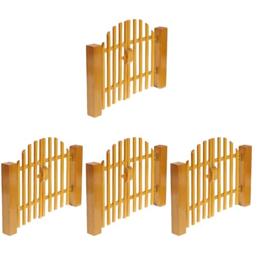 SAFIGLE 4 Stück Simulationsornamente aus Holztüren draussen die simulierte Holztür Rand tortendeko Einschulung Puppenhaus aus Holz Mini-Haustor Möbelmodell aus Holz Fee schmücken Spielzeug von SAFIGLE