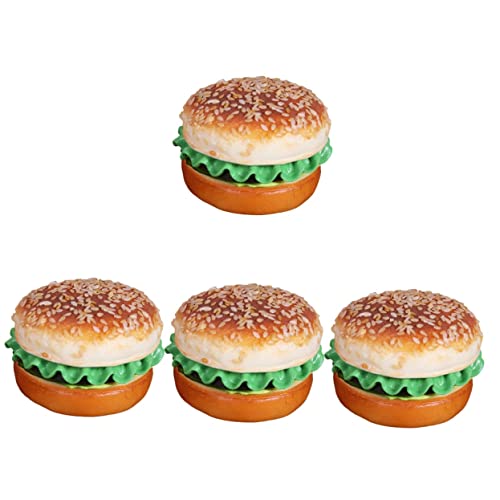 SAFIGLE 4 Stück Simuliertes Hamburger-Modell Brotmodell Burger-Display-Modelle Gefälschte Burger-dekore Konditorei Brot Requisiten Burger-Modelle Falsches Brot Lebensmittel Pu Dekorationen von SAFIGLE