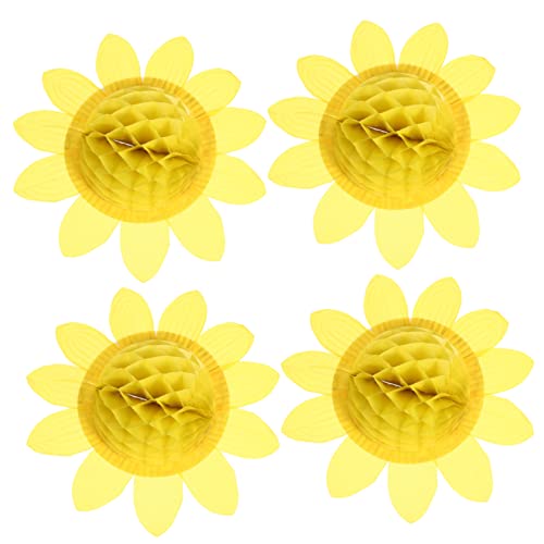 SAFIGLE Sonnenblumen-partygeschenke 4 Stück Hawaiianische Dekorationspapier-ornamente Für Die Innen- Und Außendekoration SAFIGLE Sonnenblumen-partygeschenke 4 Stück Hawaiianische Dekorationspapier-ornamente Für Die Innen- Und Außendekoration von SAFIGLE