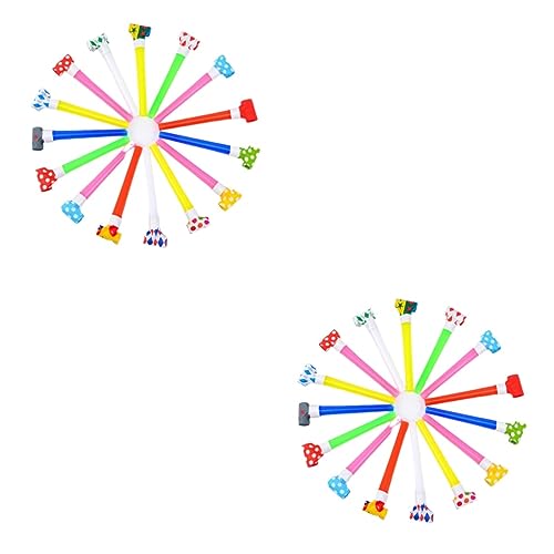 SAFIGLE 40 Stk Schiebepfeife Hörner Plastikpfeifen Für Geburtstagsfeiern Lustige Partybevorzugungen Dinosaurier-party Party Bevorzugt Erwachsene Lustige Party Blowouts Musik Baby Blasen von SAFIGLE