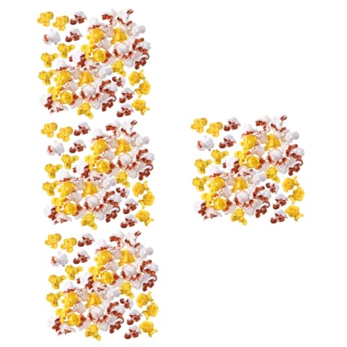 SAFIGLE 400 STK Künstliches Popcorn Fälschung Popcorn-kostüm DIY Flatback-ohrringverzierung Faux-Food-Modell Popcorn-zubehör Gefälschter Nachtisch Mini-Kuchen Essen Kind Plastik Handbuch von SAFIGLE
