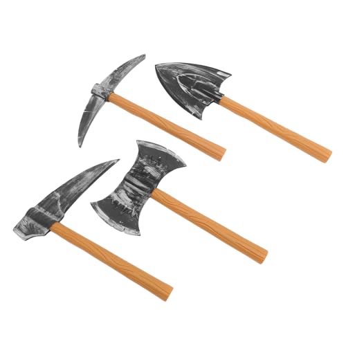 SAFIGLE 4Stücke Teiliges Kostüm Set mit Spitzhacke und Schaufel Requisiten für Bühnenauftritte Halloween und Cosplay Events Authentisch und Detailreich von SAFIGLE