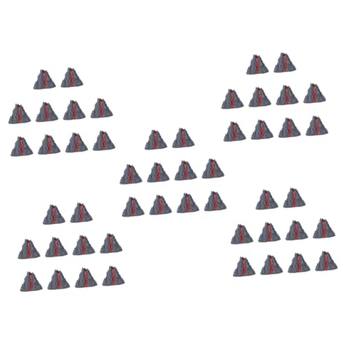 SAFIGLE 50 Stück Vulkan-Modell Vulkan Spielset Zubehör Für Katzengeburtstage Vulkanspielzeug Für Kinder Von 3 Bis 5 Jahren Vorbau-Kits Vulkan Tasche Di Puppenhaus Vorschule Plastik Sprühen von SAFIGLE