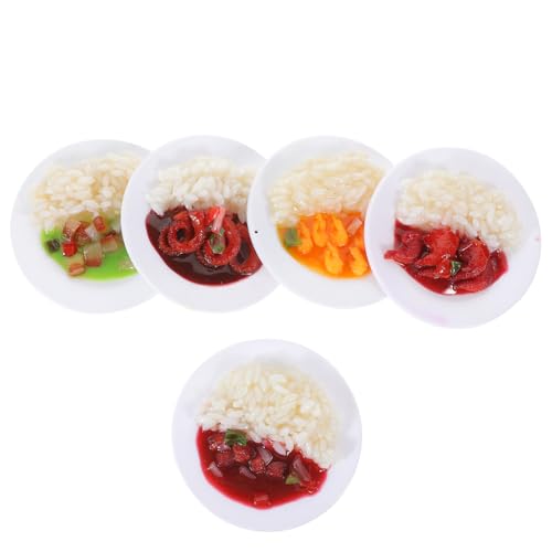 SAFIGLE 5St Prop-Modell Chinesisches Frühstücksspielzeug Künstliches chinesisches Essen Modelle Spielzeuge so tun, als würden sie Spielzeug Spielen Essen in der Spielzeugküche Reis Zubehör von SAFIGLE