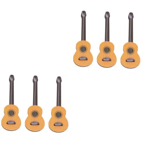 SAFIGLE 6 STK Gitarren-Requisiten Holzspielzeug Miniatur-Gitarrenfiguren Tischdekoration bürodeko Heimzubehör Spielzeuge Mini-Instrumentendekor gitarrenmodell schmuck Baby von SAFIGLE