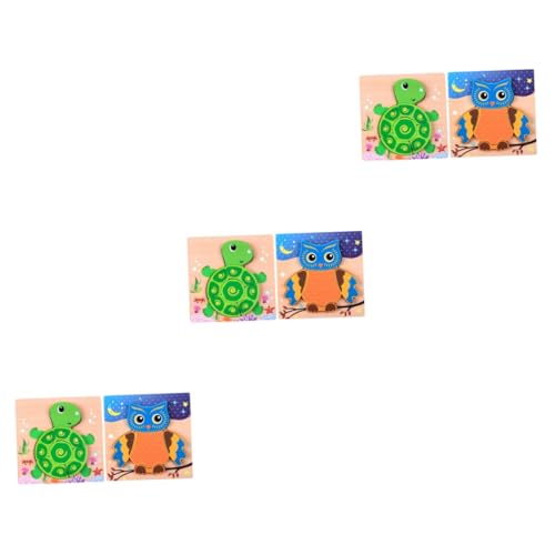 SAFIGLE 6 STK Kinder rätsel kinderpuzzles aus Holz 3D-Puzzles für Kinder Holzpuzzle für Jungen Holzpuzzles für Kinder dreidimensional Brett greifen Baby von SAFIGLE