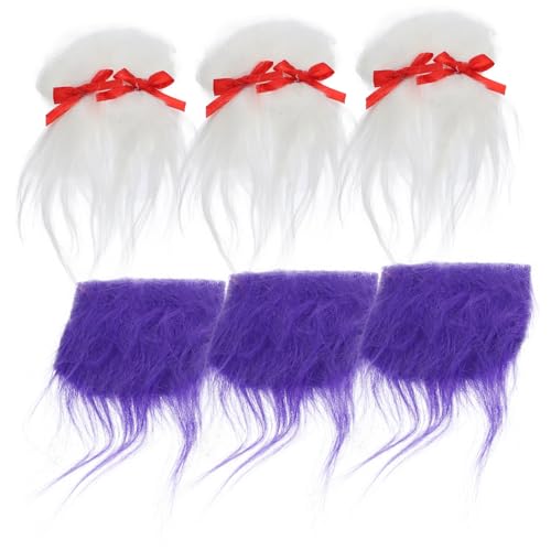 SAFIGLE 6 Sätze Puppenbart Perücke Bartwachstumsset Bartset Für Männer Kostüm Schnurrbart Falsche Schnurrbärte Brauner Falscher Bart Bartpflege Für Männer Bart Shampoo Gnomenbart Polyester von SAFIGLE