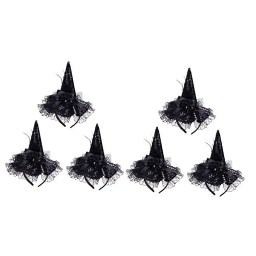 SAFIGLE 6 Stck Halloween Hexenhut Haarreife Schwarz mit Spitze und Pailletten Leicht und Bequem für Kostüm Masken und Partyveranstaltungen Festlicher Kopfschmuck für Damen und Cosplay SAFIGLE 6 Stck Halloween Hexenhut Haarreife Schwarz mit Spitze und Pailletten Leicht und Bequem für Kostüm Masken und Partyveranstaltungen Festlicher Kopfschmuck für Damen und Cosplay von SAFIGLE