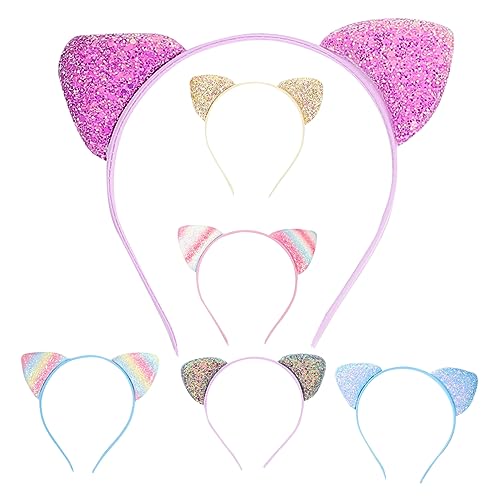 SAFIGLE 6 Stck. Sequin Katzenohren Haarband für Teiliges Farbenfrohe Glitzer Accessoires für Kostümpartys Karneval und Cosplay Leicht und Bequem für Besondere Anlässe SAFIGLE 6 Stck. Sequin Katzenohren Haarband für Teiliges Farbenfrohe Glitzer Accessoires für Kostümpartys Karneval und Cosplay Leicht und Bequem für Besondere Anlässe von SAFIGLE