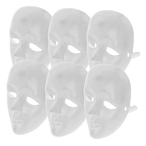 SAFIGLE 6 Stck. Teiliges Weiße Vollgesichts-masken aus Robustem Kunststoff Wiederverwendbar und Bequem für Diy-bemalung Kostümpartys Maskeraden und Cosplay Vielseitig Einsetzbar für SAFIGLE 6 Stck. Teiliges Weiße Vollgesichts-masken aus Robustem Kunststoff Wiederverwendbar und Bequem für Diy-bemalung Kostümpartys Maskeraden und Cosplay Vielseitig Einsetzbar für von SAFIGLE