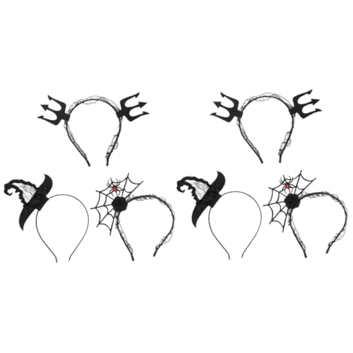 SAFIGLE 6 Stück Halloween Haarreif Teilig Spinnennetz Teufel Hexenhut Design Langlebiger Kopfschmuck für Damen Cosplay Party Kostüm Zubehör Einfach Aufzusetzen für Halloween und Karneval SAFIGLE 6 Stück Halloween Haarreif Teilig Spinnennetz Teufel Hexenhut Design Langlebiger Kopfschmuck für Damen Cosplay Party Kostüm Zubehör Einfach Aufzusetzen für Halloween und Karneval von SAFIGLE