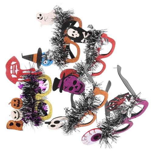 SAFIGLE 6 Stück Teiliges Halloween Brillen Funny Glasses für Erwachsene mit Einzigartigen Party Foto Requisiten Lustige Halloween Sonnenbrillen für Kostüm und Partyzubehör von SAFIGLE