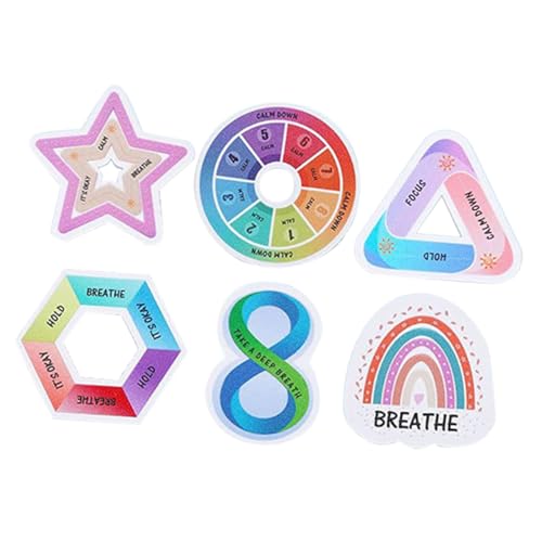 SAFIGLE 6 Stück Teiliges Sensorische Beruhigende mit Strukturierter Oberfläche Farbige DIY Sticker für Stressgeplagte Menschen Geeignet für Schreibtisch und Handy als Geschenk von SAFIGLE