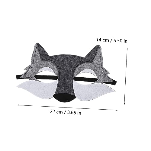 SAFIGLE 6 Stück Teiliges Wolf Cosplay Masken aus Filz Halbgesichts Tiermasken für Erwachsene Halloween Kostüm Party Requisiten Atmungsaktiv Leicht Anzuziehen von SAFIGLE