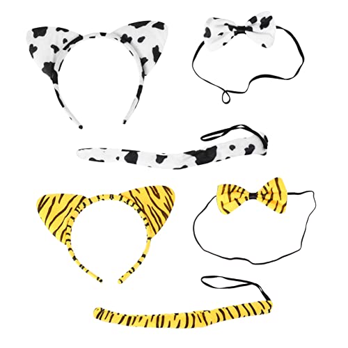 SAFIGLE 6 Stück tierisches Stirnband Tierkopf Haarband-Set Cosplay-Accessoires Kostümset mit Tiermuster mädchen stirnbänder Pfote Cosplay Animal Stirnband Tier-Cosplay- Stoff von SAFIGLE