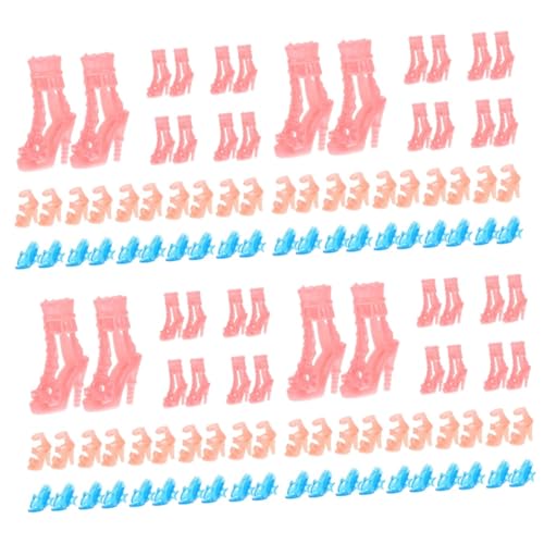 SAFIGLE 60 Paar Schuhe Kinderspielzeug Kinder bastelset Modepuppe Miniatur-Designerschuhe Sandalen High Heels kreative Minischuhe Mini Schuhe selber Machen Handbuch von SAFIGLE
