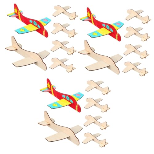 SAFIGLE 60 STK Leere Holzflugzeuge Dekorationen Für Flugzeugpartys Flugzeug Spielzeug Für Kinder Lernspielzeug Für Kinder Kinderhandwerk Flugzeug-kit Modell Hubschrauber 3D Zeichenwerkzeug von SAFIGLE