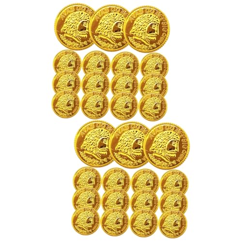 SAFIGLE 600 STK Spielzeugmünzen Aus Kunststoff Schatz Piraten-Party-Ornament Golden Spielzeuge Piratenmünze Kidcraft-spielset Schokolade Verschenken Belohnen Juwel Plastik Brettspiel Kind von SAFIGLE