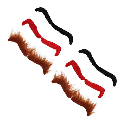 SAFIGLE 6Paare Gefälschte Augenbrauen Für Halloween Künstliche Augenbrauen Für Kostümpartys Wiederverwendbar Hautfreundlich Für Cosplay Maskerade Events von SAFIGLE