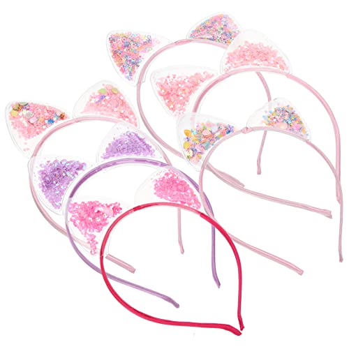 SAFIGLE 6 Stück Katzenohr Stirnband mit Pailletten für Mädchen Quicksand Haarband Niedliches Haarschmuck für Partys und Cosplay für Kinder SAFIGLE 6 Stück Katzenohr Stirnband mit Pailletten für Mädchen Quicksand Haarband Niedliches Haarschmuck für Partys und Cosplay für Kinder von SAFIGLE
