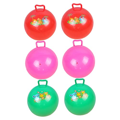 SAFIGLE 6St den Ball Kinderspielzeug Spielzeug für Kinder Spielbälle aus Vinyl Sporthüpfen Springball für Kinder Spielset für Kinder Cartoon-Muster-Hopping-Ball aufblasbare Bälle von SAFIGLE