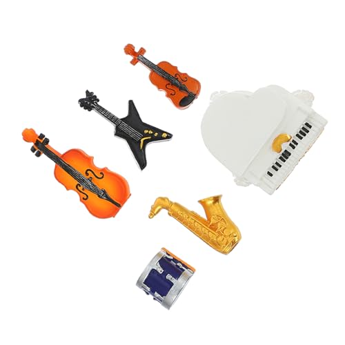 SAFIGLE 6St simulierte Ornamente für Musikinstrumente -Hausmöbel Miniaturszene Spielzeug für Kinder kinderspielzeug Tischzubehör Tischminiaturen Violine-Klavier-Modell Trompete von SAFIGLE