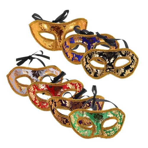 SAFIGLE 7 Stück Teiliges Maskenball Venezianische Halbgesichts-masken Erwachsene Sanft Leicht Atmungsaktiv für Karneval Weihnachtsfeier Kostüm Zubehör Elegant Geheimnisvoll SAFIGLE 7 Stück Teiliges Maskenball Venezianische Halbgesichts-masken Erwachsene Sanft Leicht Atmungsaktiv für Karneval Weihnachtsfeier Kostüm Zubehör Elegant Geheimnisvoll von SAFIGLE