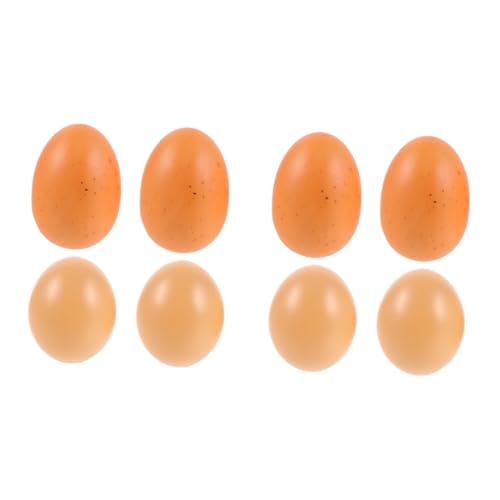 SAFIGLE 8 STK nachgeahmte Eier Eierdekorationen für den Desktop Eier aus Keramik Spielzeug Ornament Party-Ei-Dekorationen Schaumei für Kinder Massivholz Requisiten Mit Eiern Spielen von SAFIGLE