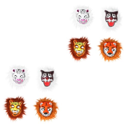 SAFIGLE 8 Stk Eva Plüsch Tier Maske Tiger Maske Tierische Vollmaske Partyzubehör Für Tiere Halloween-party-masken Cosplay-anime-maske Löwenmaske Für Erwachsene Tierkopf Kind Erwachsener von SAFIGLE
