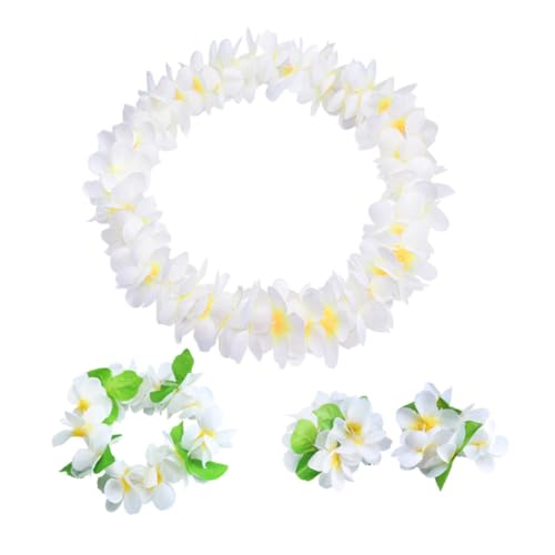 SAFIGLE 8Stücke Teiliges Hawaii Blumenkranz Hochwertige Girlanden Halskette Armband für Kindergeburtstag und Tropische Partys Weiß Realistisches Design für Unvergänglichen SAFIGLE 8Stücke Teiliges Hawaii Blumenkranz Hochwertige Girlanden Halskette Armband für Kindergeburtstag und Tropische Partys Weiß Realistisches Design für Unvergänglichen von SAFIGLE