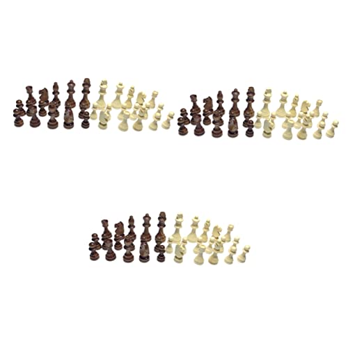 SAFIGLE 96 STK Schach aus Holz Schachfiguren aus Naturholz Ersatz Schachfiguren Unterhaltung Schach Anzug Erwachsener Schachbrett China Stück Kind einstellen Bambus Weiß von SAFIGLE