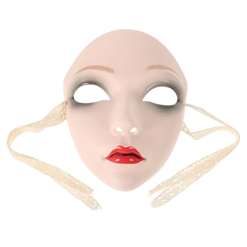 SAFIGLE Antike Maskenzubehör Maskenballmaske Für Frauen Vintage Halloweenmaske Karnevalsmaske Zum Ausmalen Maske Kunststoff Weiß von SAFIGLE