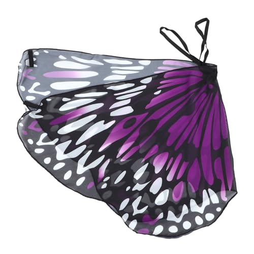SAFIGLE Badetuch schmetterling dekorationen Halloween-Kostüm für Flügel Schal halloween mitgebsel wampir halloween Schmetterlingsmantel Schmetterlinge Cosplay Prop Polyester Violett von SAFIGLE