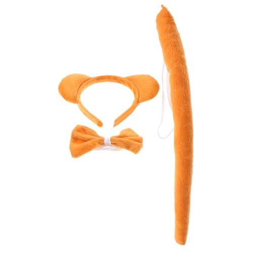 SAFIGLE Bärenohren Haarreif mit und Fliege Tierkostüm Zubehör für Erwachsene Weiches Cosplay Accessoire für Halloween Karneval Party und Rollenspiele von SAFIGLE