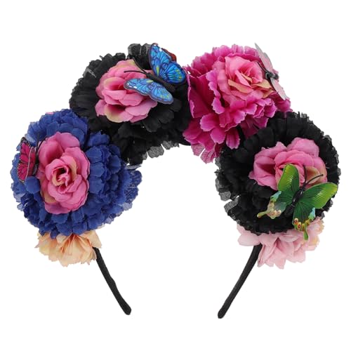 SAFIGLE Blumenkrone Stirnband Tag der Toten Haarschmuck Mexikanisches Festival Haarreif für Damen Cosplay Party Karneval Halloween Dekoration von SAFIGLE