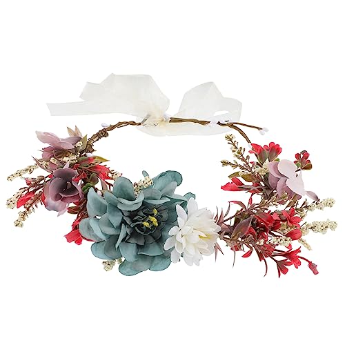 SAFIGLE Blumenkrone Tiara Junggesellin Stirnband Mädchen Hochzeit Braut Blumen- Kranz Haarschmuck Für Damen Haarband Mit Blumen Crown Hair Band Blumenkopfbedeckungen Stoff SAFIGLE Blumenkrone Tiara Junggesellin Stirnband Mädchen Hochzeit Braut Blumen- Kranz Haarschmuck Für Damen Haarband Mit Blumen Crown Hair Band Blumenkopfbedeckungen Stoff von SAFIGLE