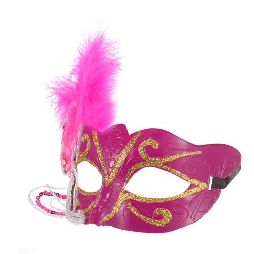 SAFIGLE Blumenseitige Federmaske Maskerade Halloween Kostüme hallowen masks hallowenn maske karneval masken heloween maske Maskiert Gefiedermaske für Frauen Party-Masken-Requisite Plastik von SAFIGLE