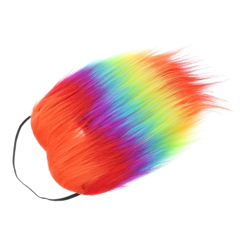SAFIGLE Bunter falscher Bart Falsch Bart Gesicht künstlich falscher weißer Bart Halloween Costume Halloween Kleidung Party gefälschter Bart realistischer Schnurrbart für Party Stoff von SAFIGLE