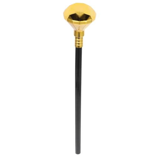 SAFIGLE Cosplay Gehstock Requisit Tragbarer Kleiner Königszepter mit Funkelndem Strass Design Halloween König Kostüm Zubehör für Rollenspiele und Mottopartys von SAFIGLE