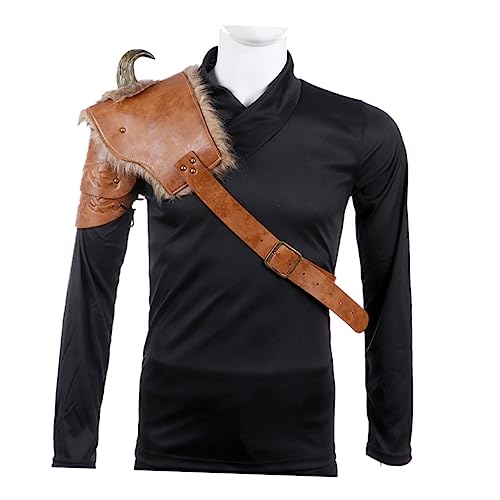SAFIGLE -Cosplay-kostüm Schulter Halloweenkostüm Rüstung Wikingerkostüm Kostüme Arm Umhang Mit Kapuze Männer Krieger Mann von SAFIGLE